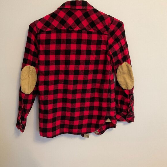 Roots Flannel Shirt, Pink and black, with elbow patches, XS - Picture 2 of 9